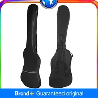 Bolsa negra impermeable para bajos de tela Oxford con correas dobles para los hombros, mochila suave acolchada para accesorios de Audio