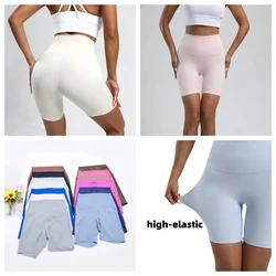 Pantalones cortos de Yoga para mujer, Shorts clásicos ajustados de 8 