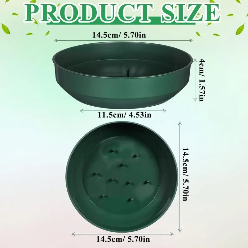 18Pcs 5.7 Inch Green Floral Foam Bowls Round Plastic Trays With Pins for Flower Arrangements Wedding Party DIY Centerpiece Decor