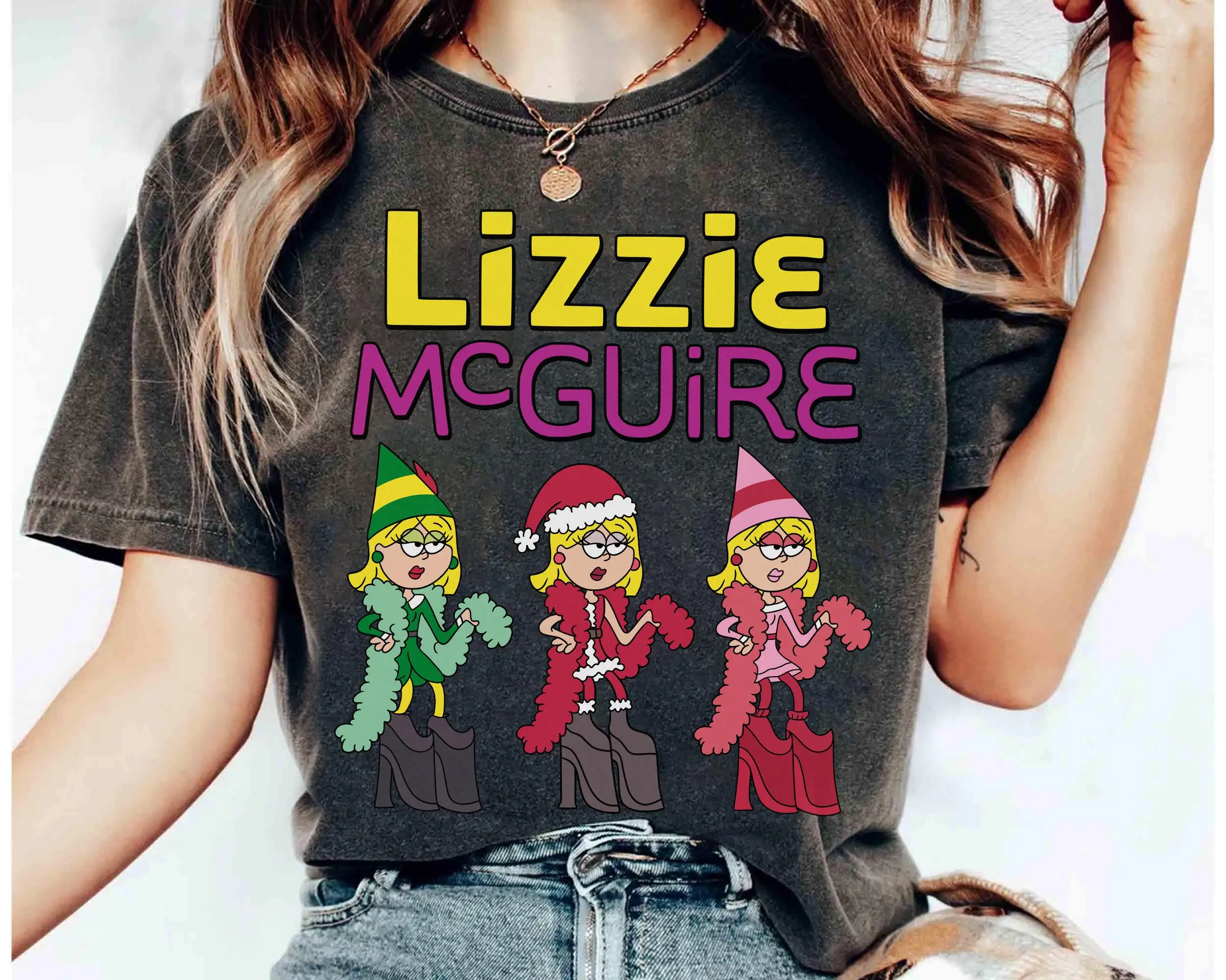 تي شيرت ديزني ليزي ماكجوير "هذا حلم تعال صحيح" تي شيرت ممتع، تي شيرت ديزني لاند لعيد الميلاد #6