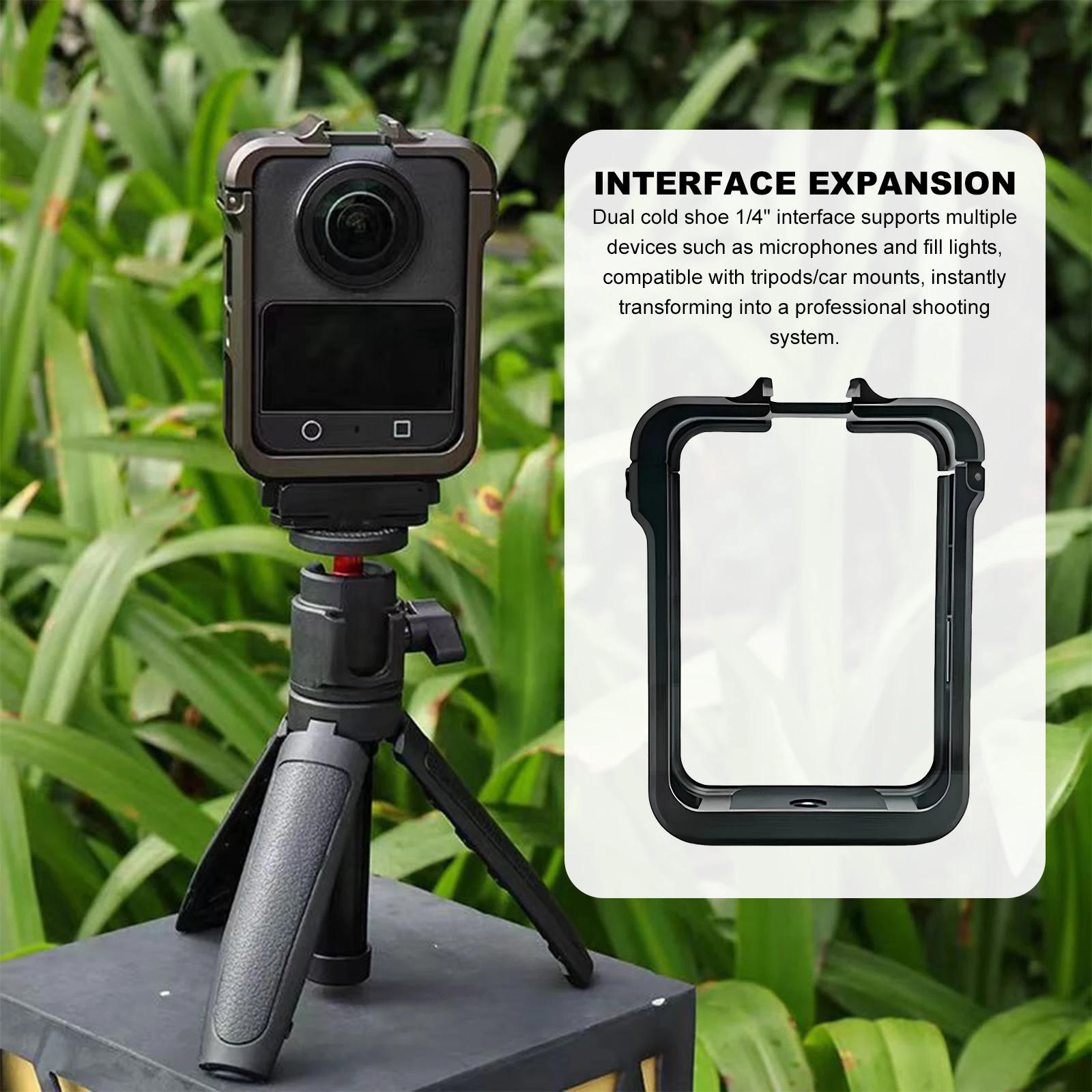 Per DJI OSMO 360 Gabbia per Conigli Telaio Anti-Caduta Telecamera Panoramica Proteggi Custodia Antiurto Fotocamera Gabbia per Conigli in Metallo Accessorio per Fotocamera