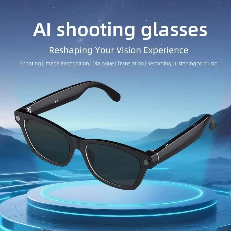 2026 Smart AI Glasses Shooting Camera HD Photo Video Voice Call Translation  B-luetooth Music AI Motorcycle Sunlasses for Hiking