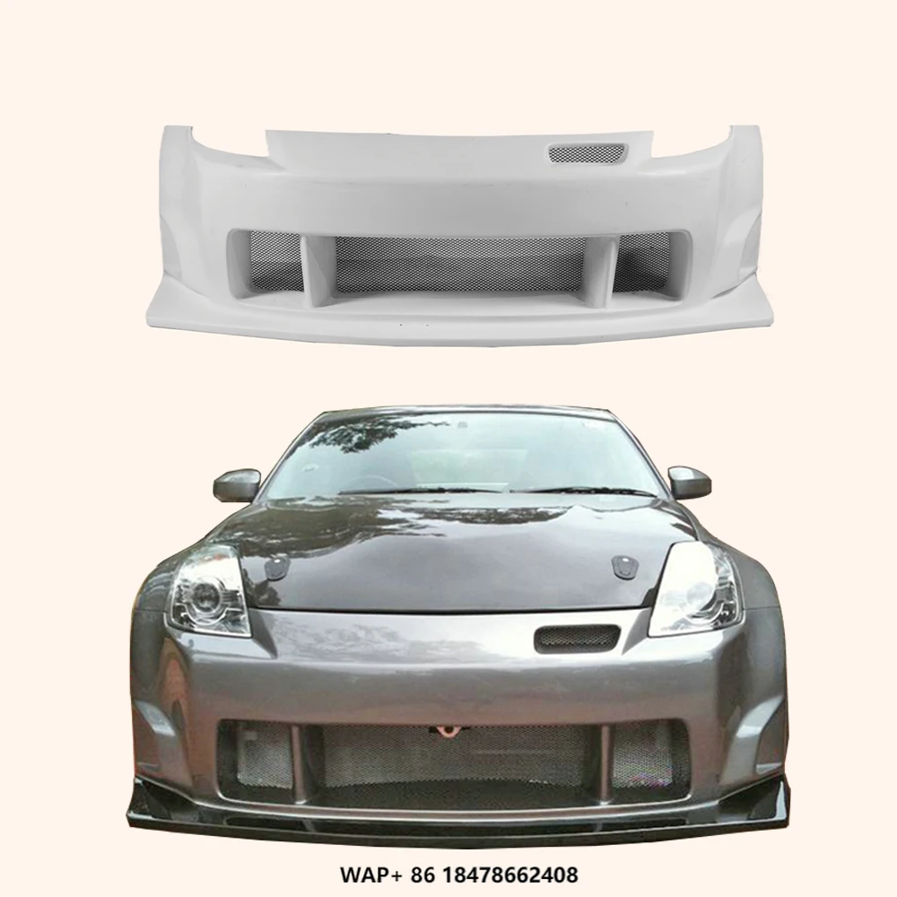 For Nissan Z33 350Z Car Body Kits ING Style Fiberglass FRP Unpaint Modification Parts Front Bumper Guard