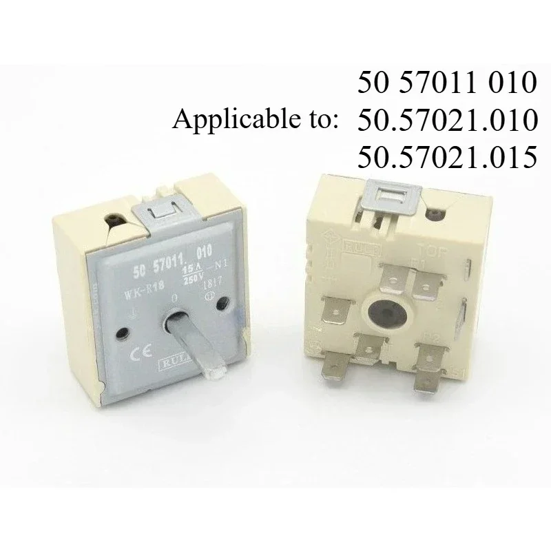 50 57011 010  Single Energy Regulator Stove/Cooktop Control Switch Electric Range Infinite Switch Compatible 50.57021.010  1pcs