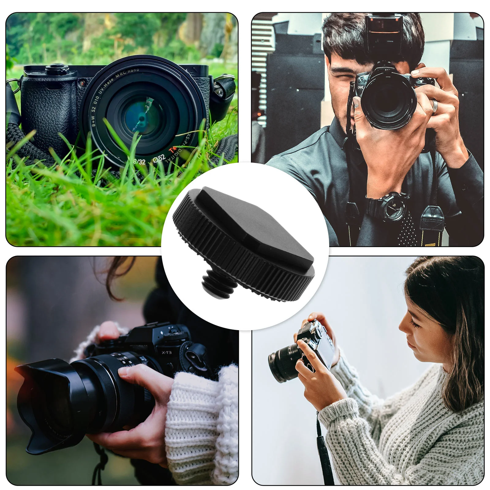 

3Pcs Flash Hot Shoe Mount Adapter Camera Tripod Screw Compatible with Cold Shoe Flash Stand Dslr Rig Light Holder