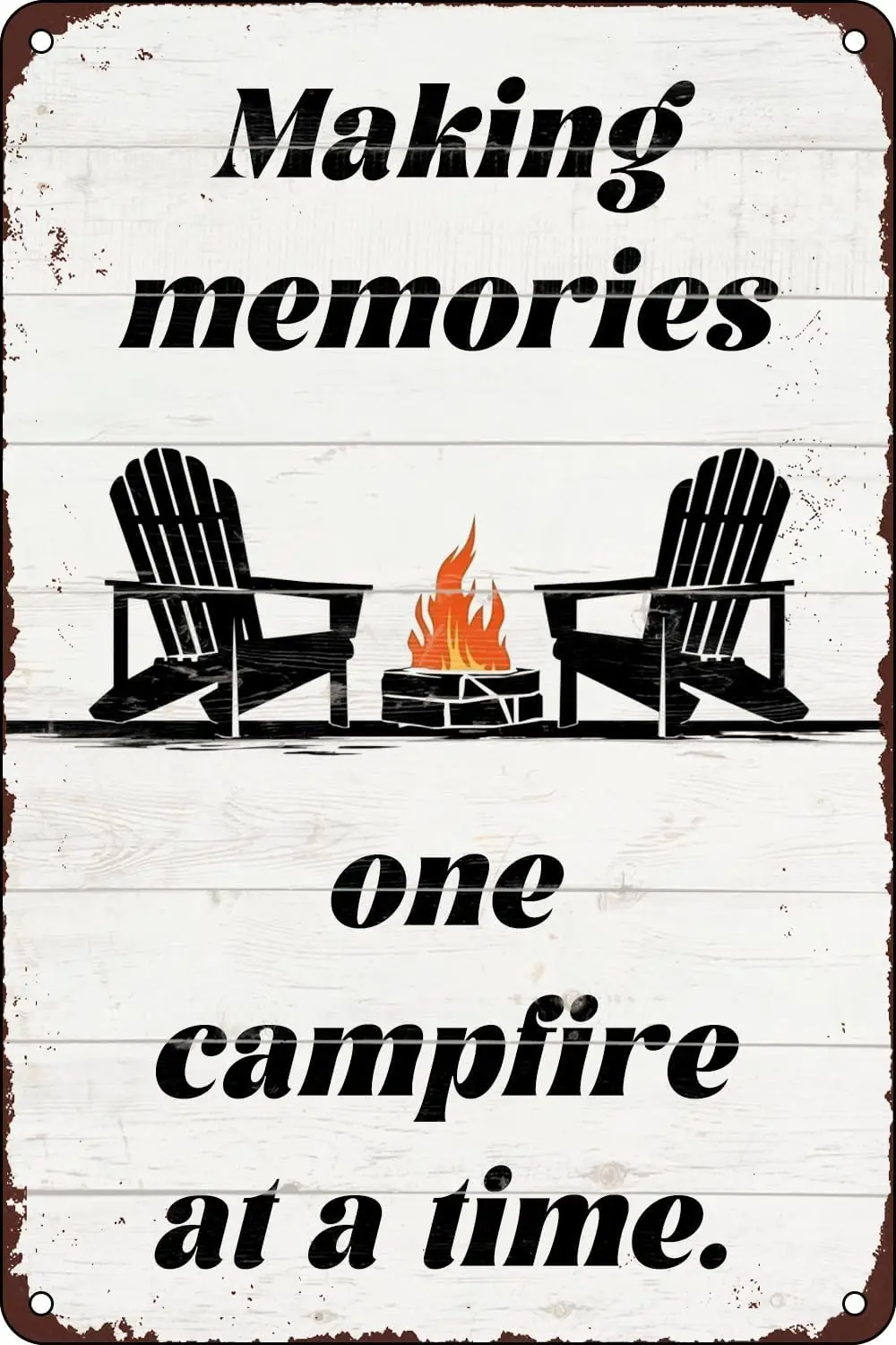 Camping Vintage Metal Tin Signs Making Memories One Campfire at a Time Retro Camping Poster for Home Restaurant Cafe Pub Ba sign