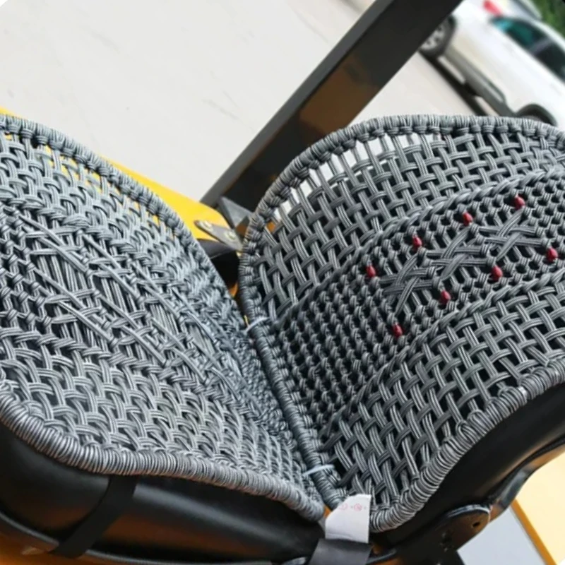 

Universal Car & Forklift Seat Cushion Breathable Ice Silk Linen Pad For Truck Summer Cooling