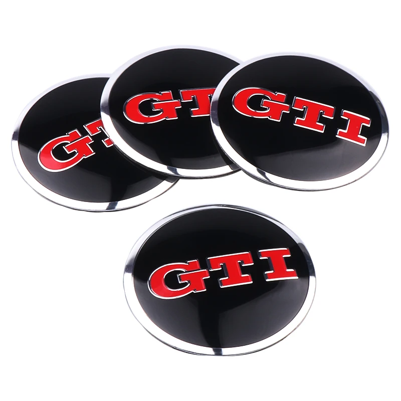 4pcs 56mm Car Wheel Center Cover Stickers Hub Cap Sticker decorate accessories For Volkswagen R Golf Motion GTI Polo Touran TSI