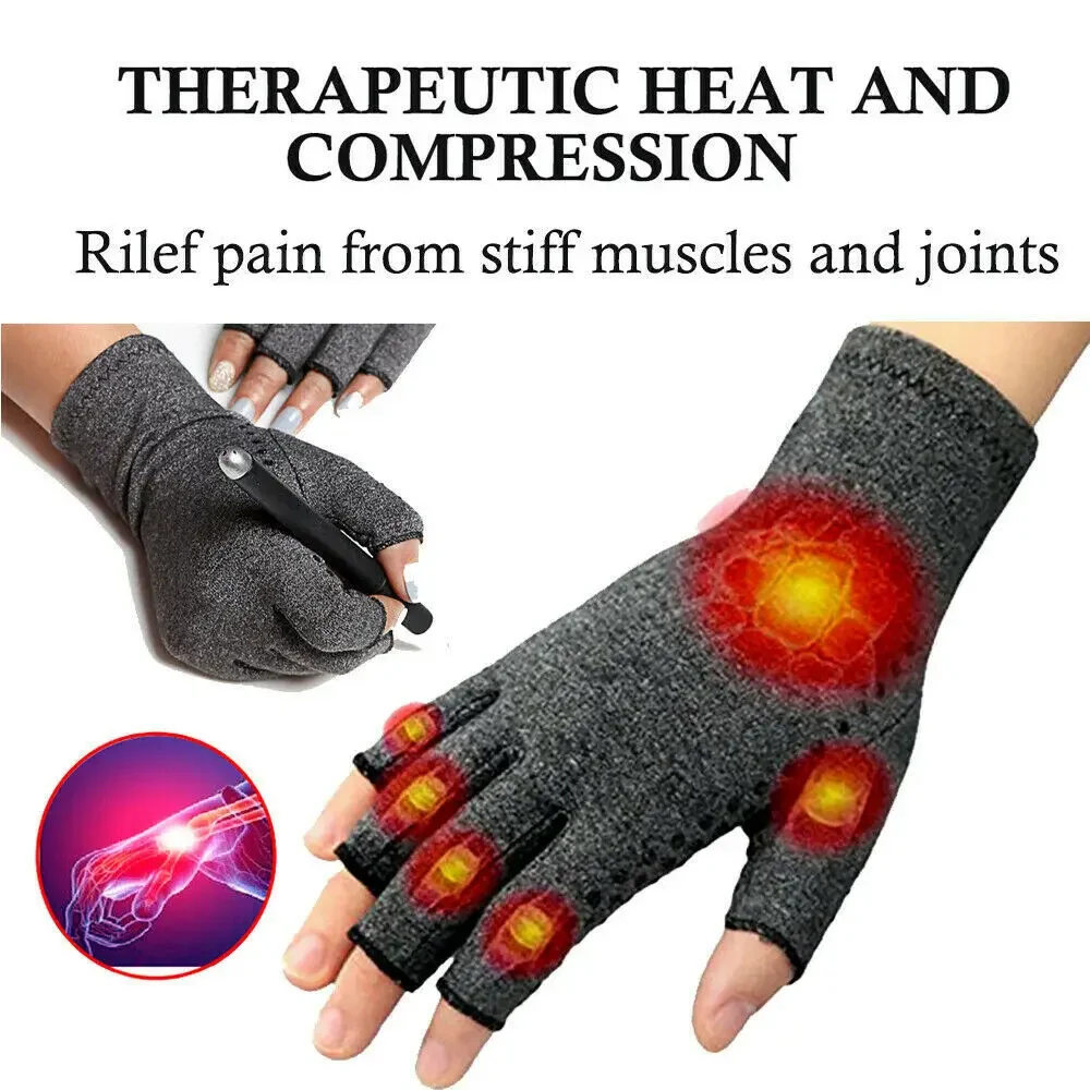 1 Pair Winter Warm Arthritis Gloves Anti Arthritis Therapy Compression Ache Joint Pain Relief Screen Gloves Health Care