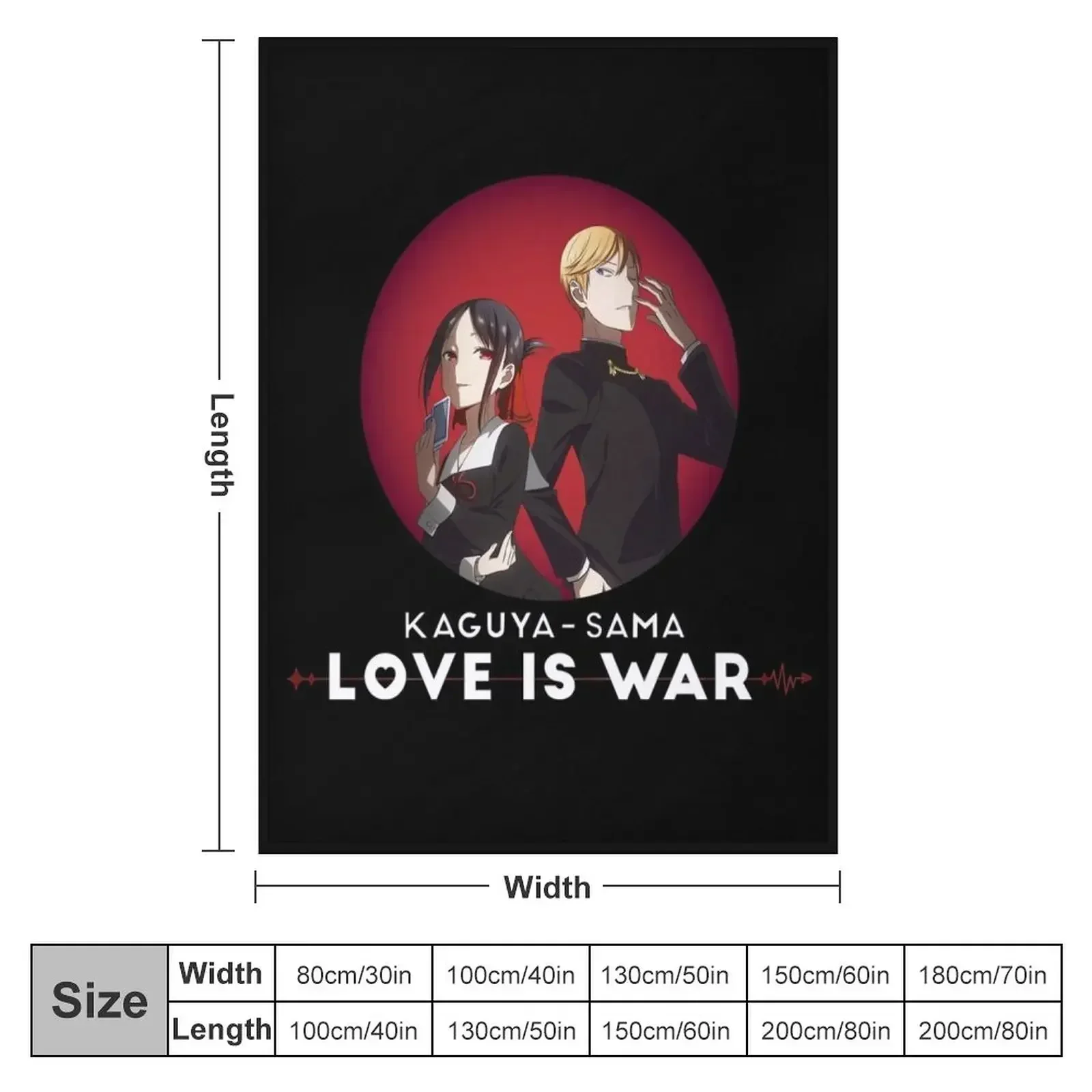 Kaguya Shinomiya x Miyuki Shirogane Throw Blanket bed plaid Bed Multi-Purpose Bed covers Blankets
