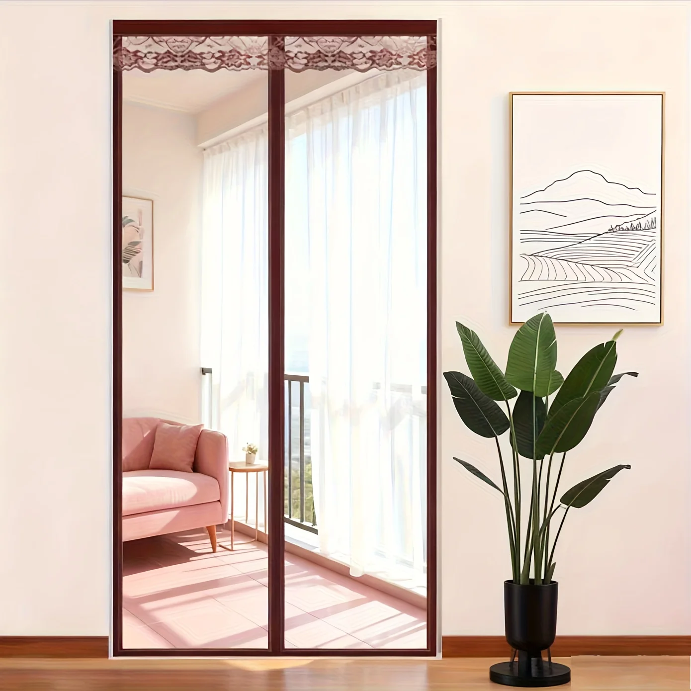 Magnetic EVA Clear Door Curtain - Transparent Thermal Insulation & Windproof Winter/Summer Heat Barrier Suitable for Indoor Home