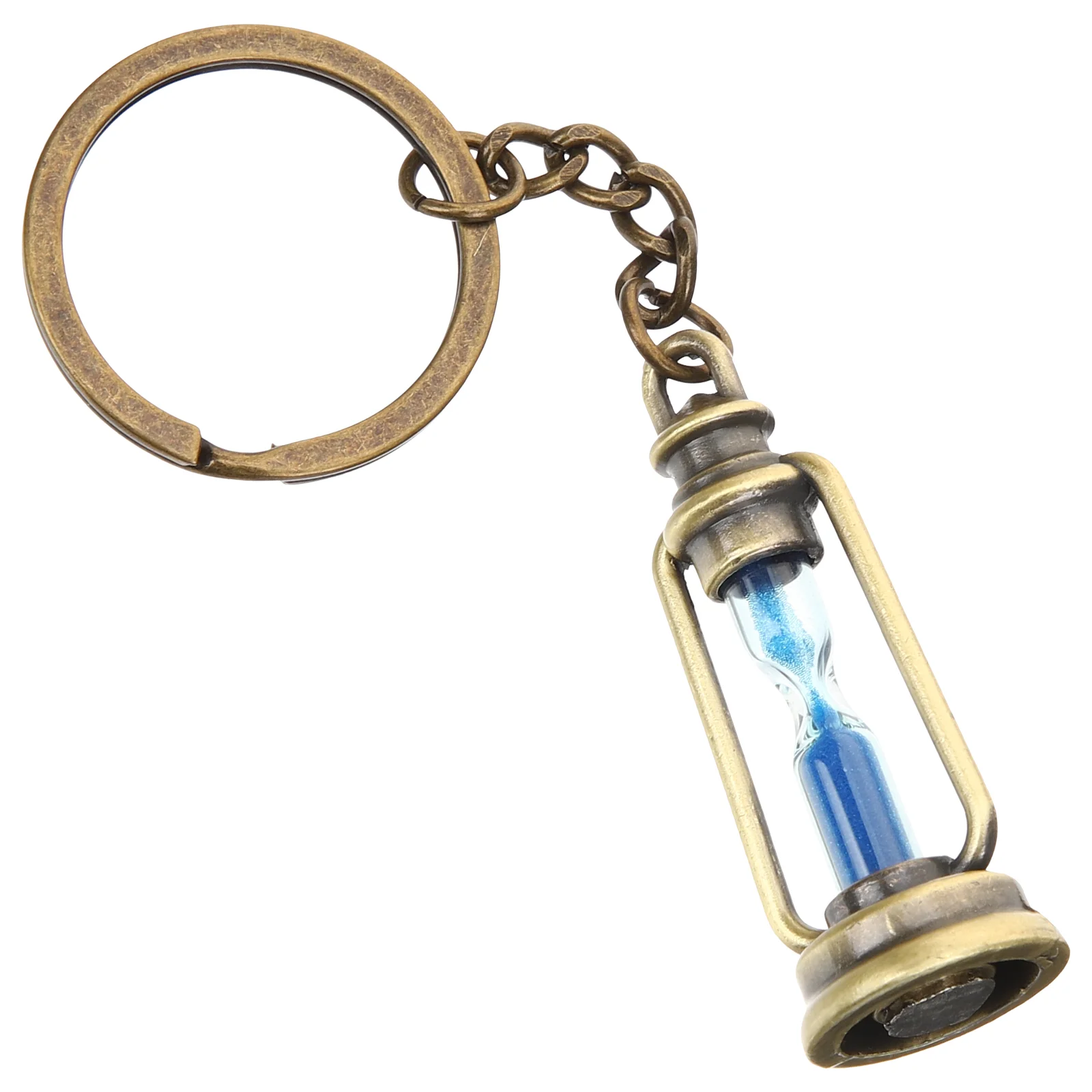 5 Pcs Timer Hourglass Keychain Keyrings for Men Funny Necklace Keychains Backpacks Man