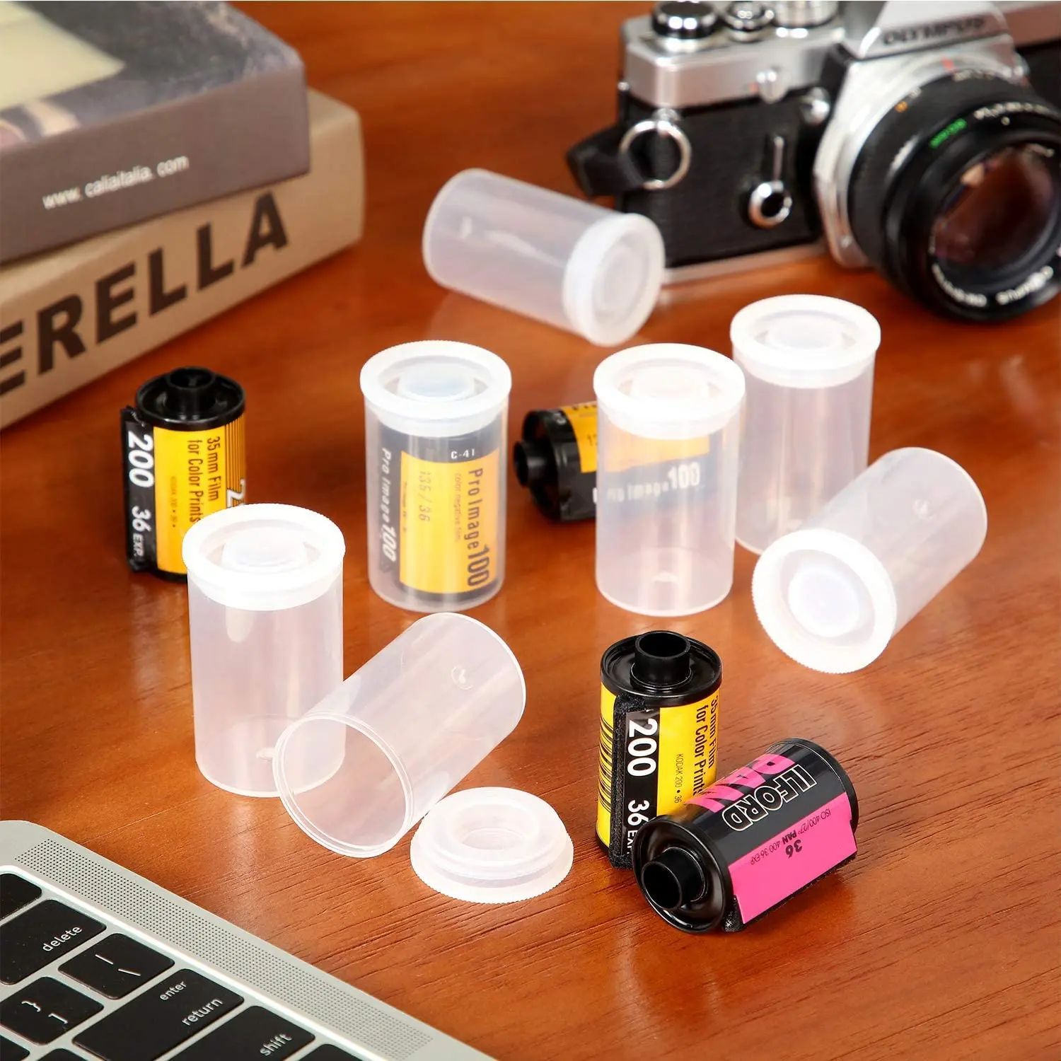 10-50pcs Film Canister, Bulk Empty Plastic Canisters, 32x54mm for Organizing Art Supplies, Fishing Bait, Pills & DIY Components