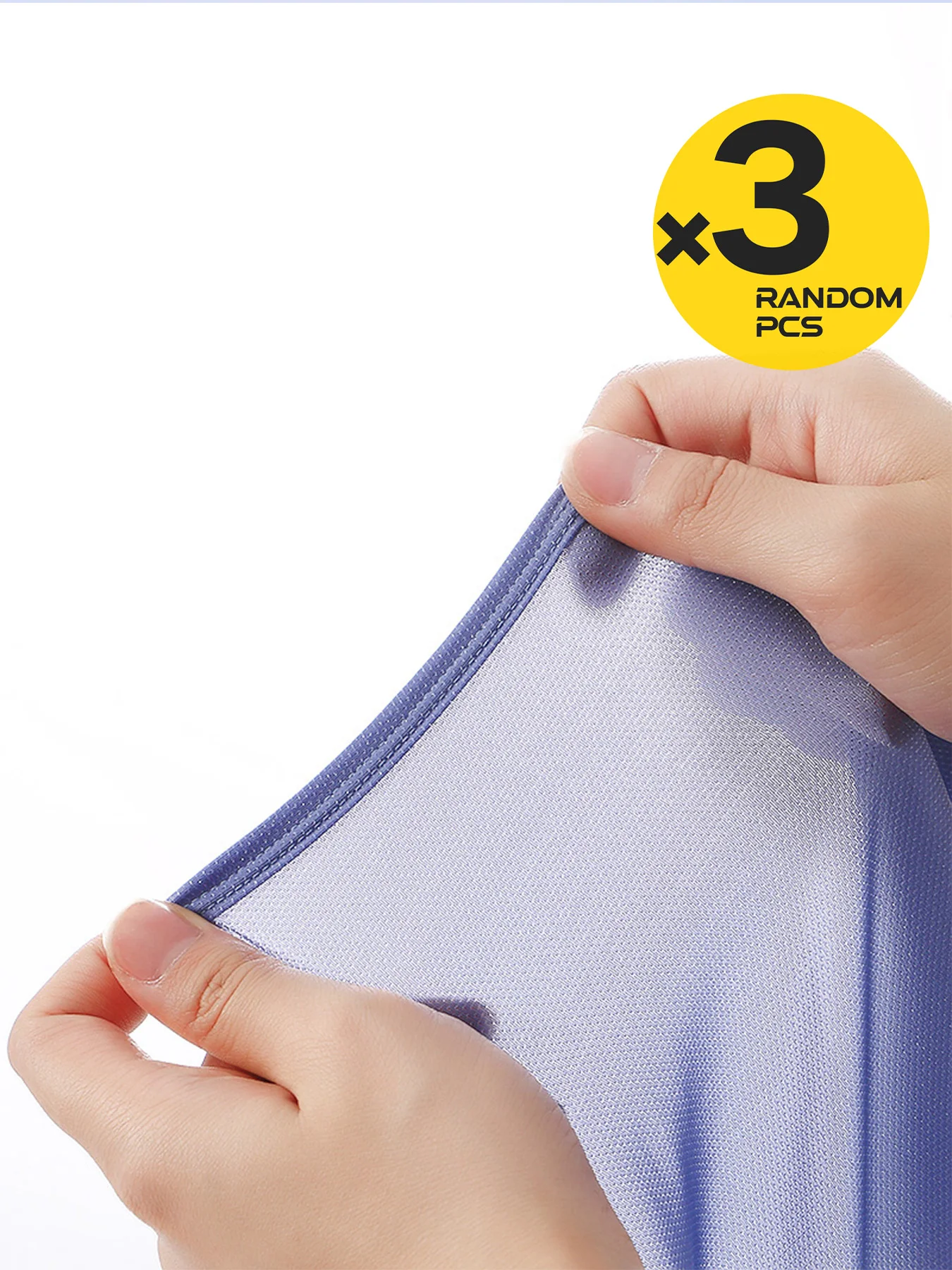 تعزيز 3 قطع بارد وتنفس الرجال الحرير الجليد عارضة السراويل مفتوحة الجانب للصيف Homewear السهم السراويل عشوائيا