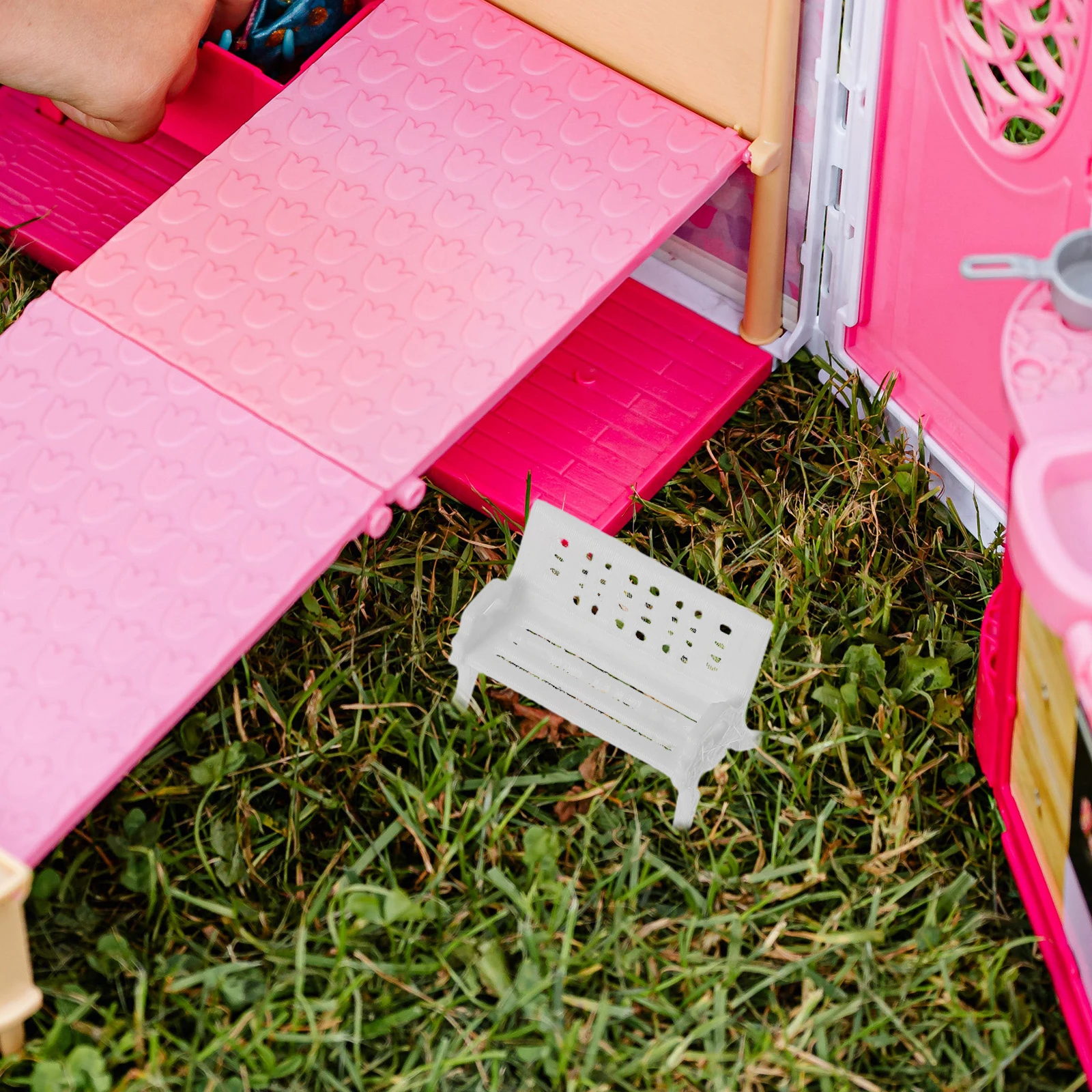 5 個の椅子ベンチモデル絶妙な小さな家具ホワイトハウスデスクおもちゃオフィス住宅用