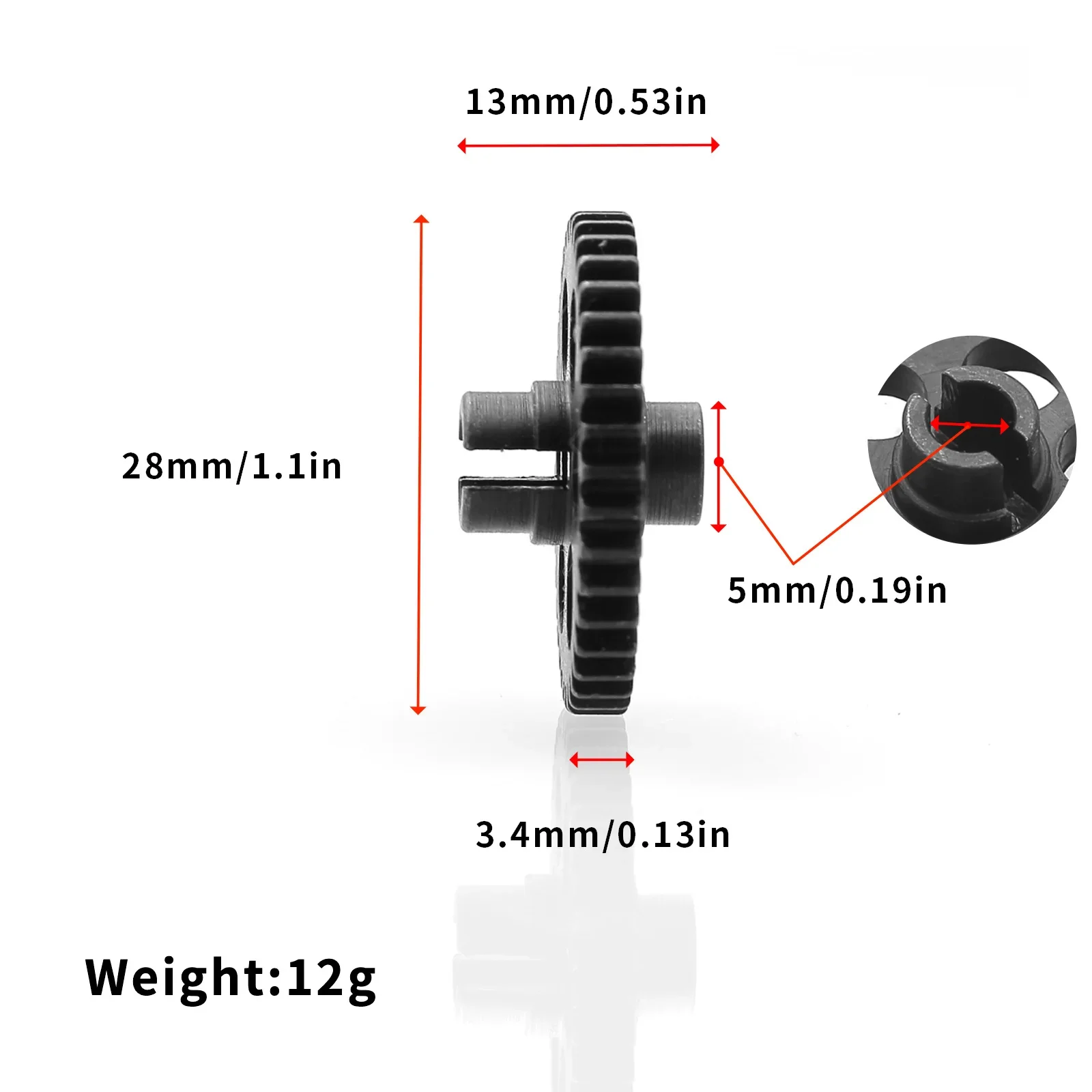 Durable Steel Main Gear G4610 - Direct Replacement for Remo Hobby SMAX 1/16 Cars