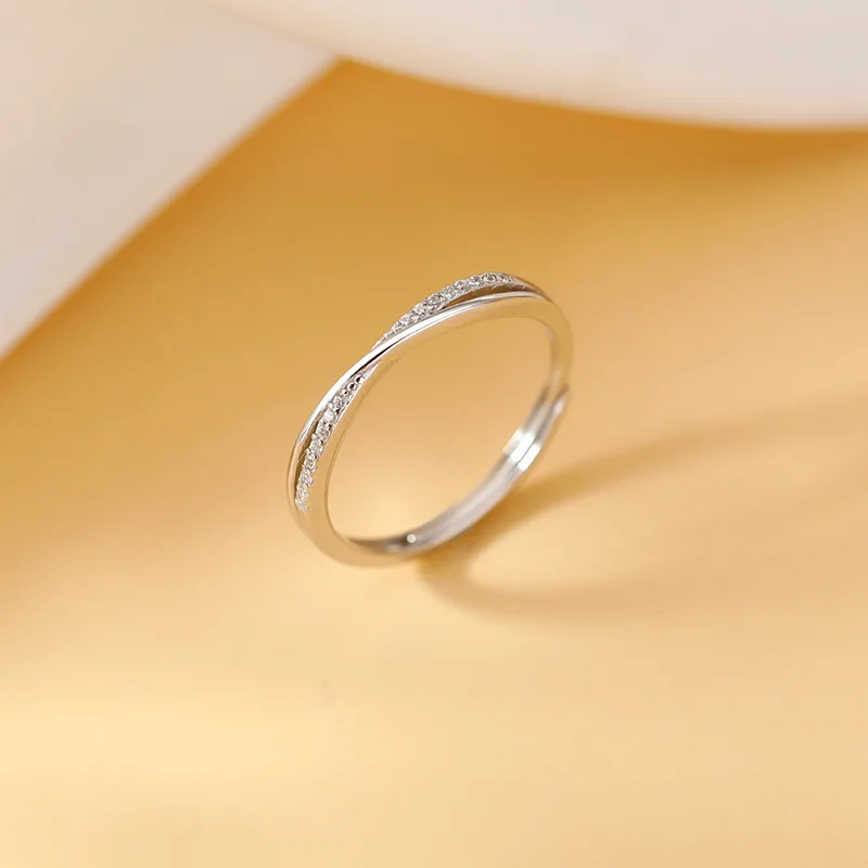 925 Sterling Silver High-end Minimalistic Vibe Open Rings For Women Fashion Prevent Allergy Sterling-silver-jewelry