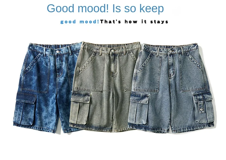 

Jorts For Men Distressed Denim Shorts Vintage Loose Fit Cargo Jorts High Street Spring Summer Mens Shorts