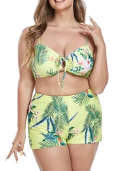 3-częściowe duże bikini Plus Size z zakryciem Strój kąpielowy damski Strój kąpielowy z wysokim stanem Strój kąpielowy dla kobiet Strój plażowy