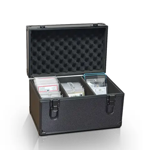 Förvaringslåda i aluminiumlegering för samlarkort, kortfodral med 3 rader för PSA-, BGS- och SGC-graderade kort, kapacitet för 65+ kortinnehavare 10 best sales PSA-kortfodral - №9