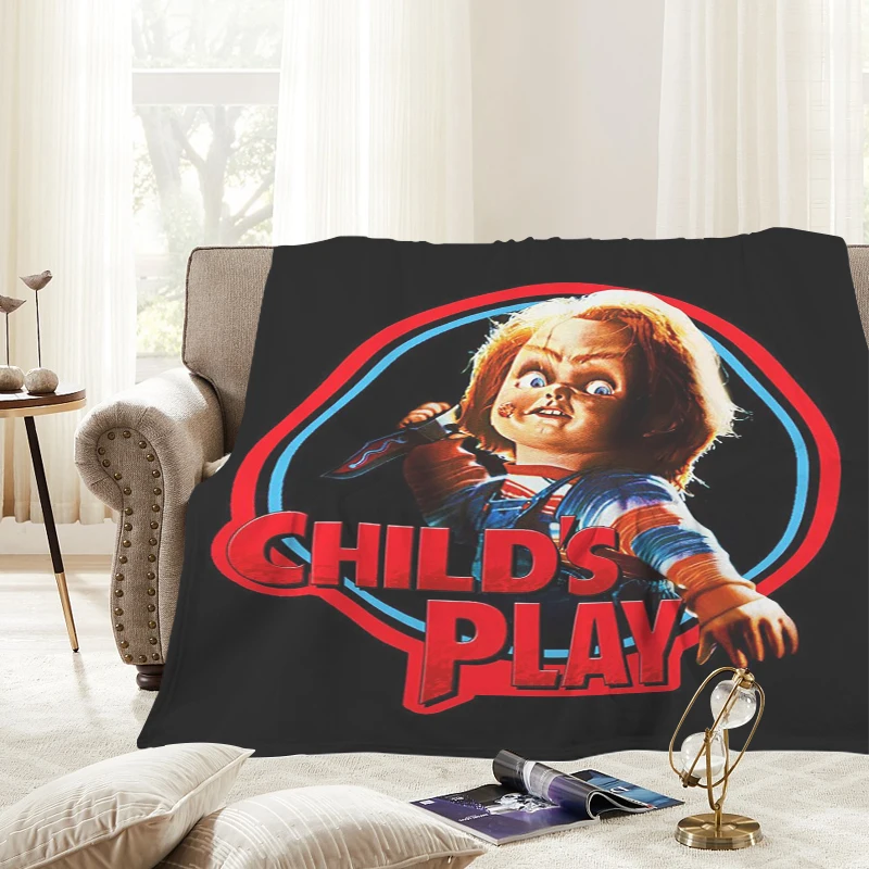 Winter Warm Blanket Sofa T-Chucky Knee Bed Fleece Camping Custom Nap Fluffy Soft Blankets King Size Microfiber Bedding