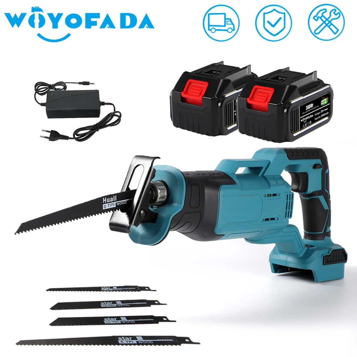 

Portable Brushless Reciprocating Saw Cordless Electric Saw Replacement Metal Wood Cutting Machine Tool for Makita 18V Battery