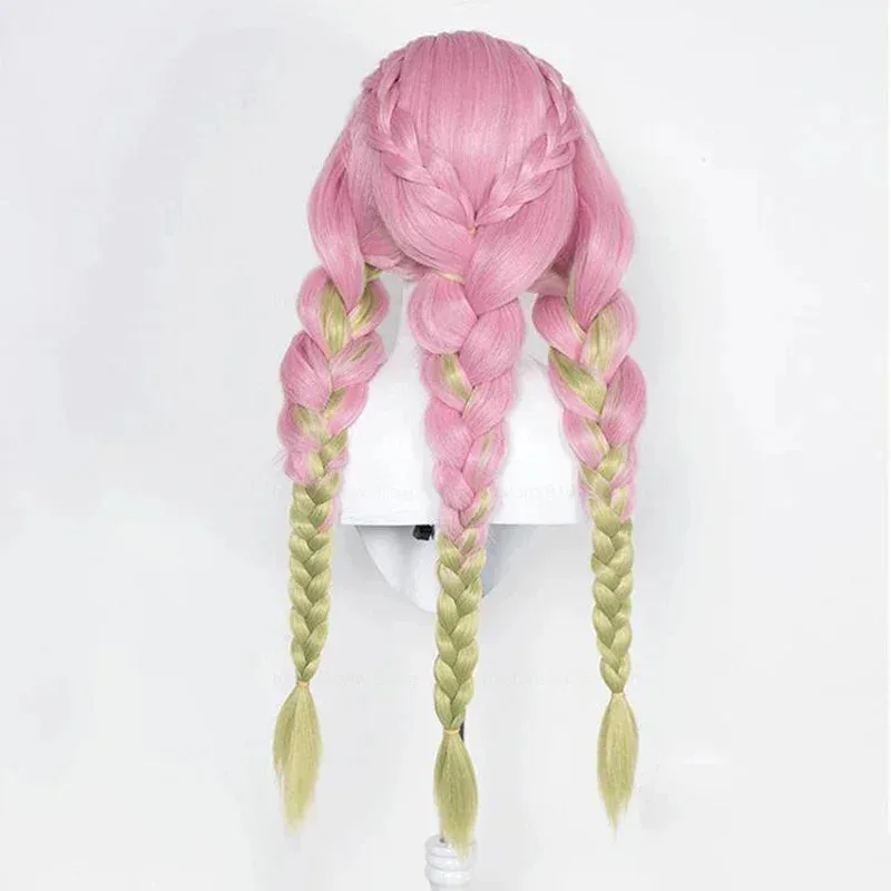 جديد ❤ 2025 ميتسوري كانروجي شعر مستعار شيطان القاتل كيميتسو نو يابا طويل وردي أخضر مقاومة للحرارة الشعر أصيلة تأثيري ☆ ☆ ☆