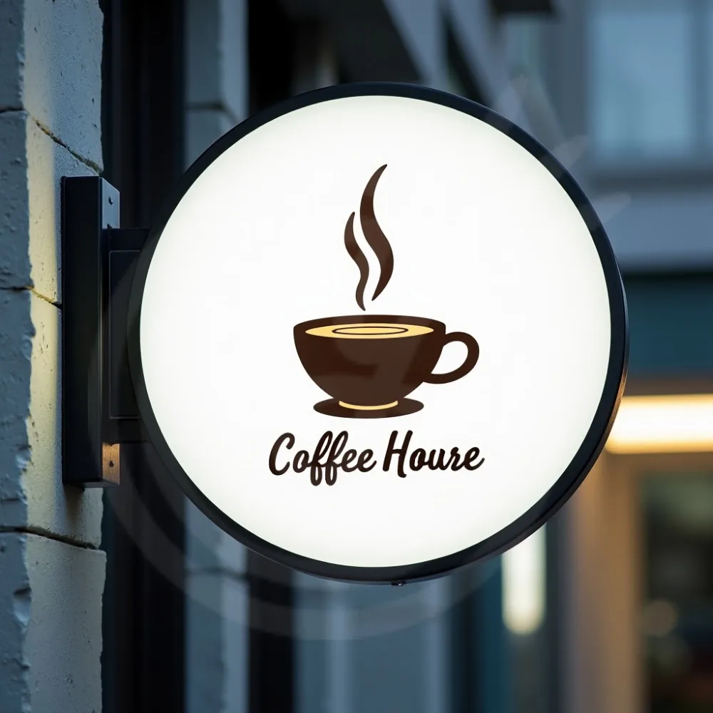 

Custom Waterproof Outdoor LED Light Box for Business Sign Acrylic Double Sided Storefront Signage Wall Mounted