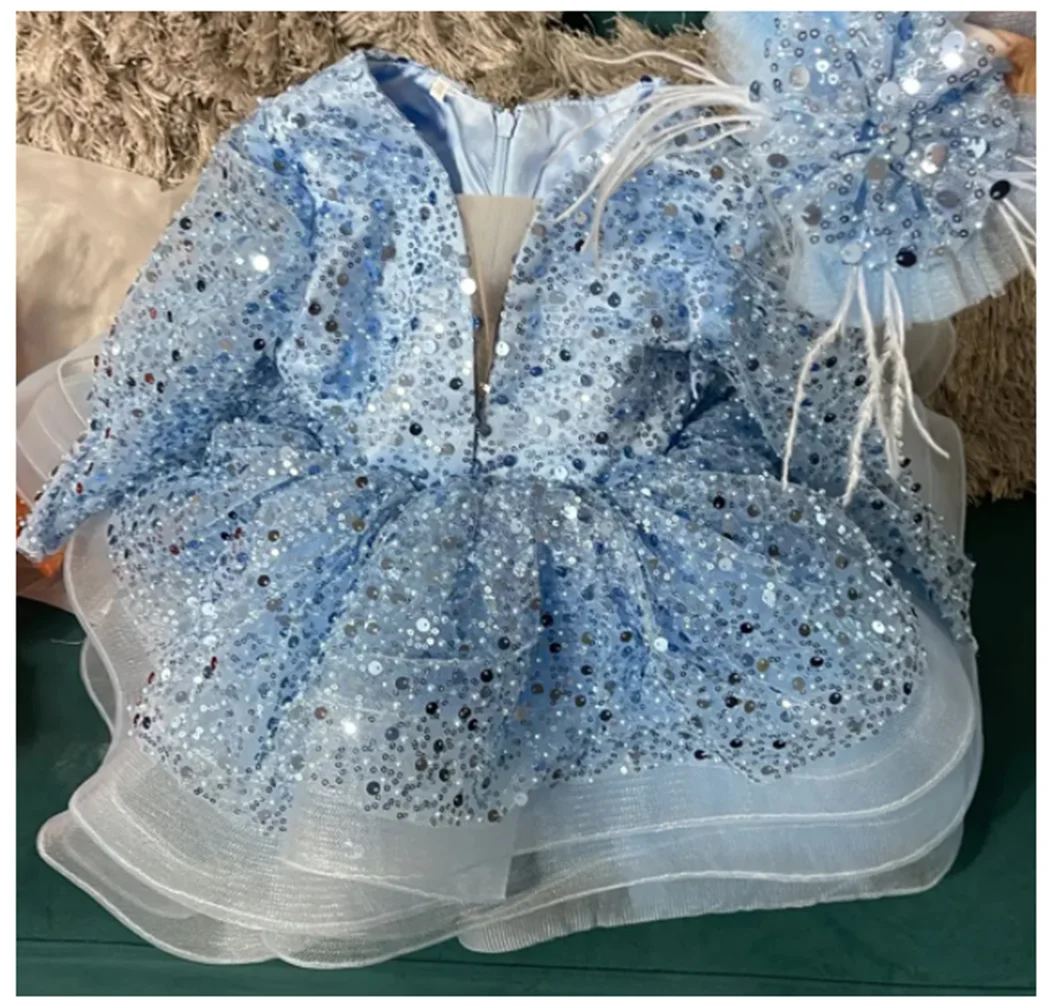 Flower Girl Dresses Lace Appliqués Bow Cute Princess Wedding Party Communion Customize Dress Children's Gifts