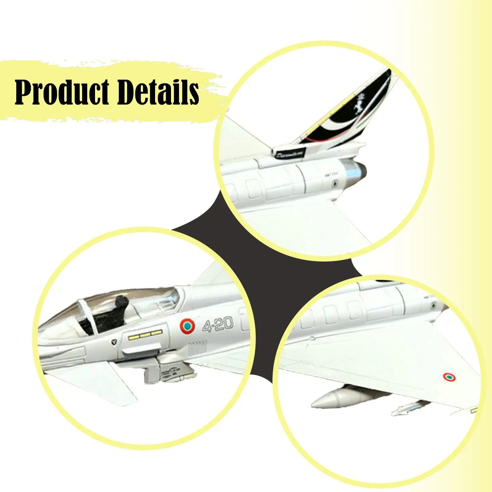

1/100 Ef2000 Fighter Jet Replica Aircraft Model Diecast Aircraft Kids Toy Men Gift Eurofighter Souvenir Collectiable for Bar