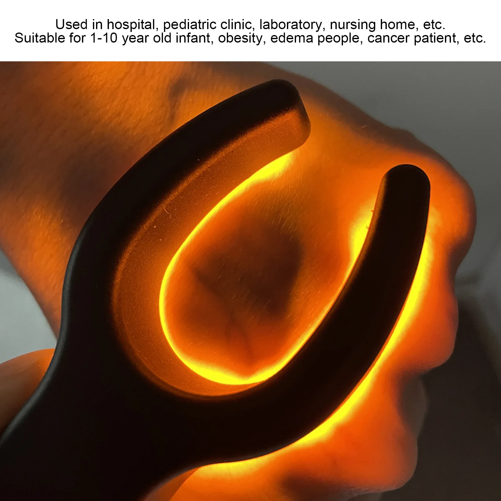 Lampada per la ricerca delle vene a LED portatile Localizzatore per visualizzatore di vene per infusione ricaricabile tramite USB Luce gialla