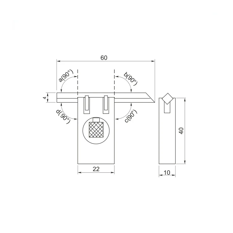 Precision Adjustable Hair Square Beveled Angle Measure Tools With Light Gap Method