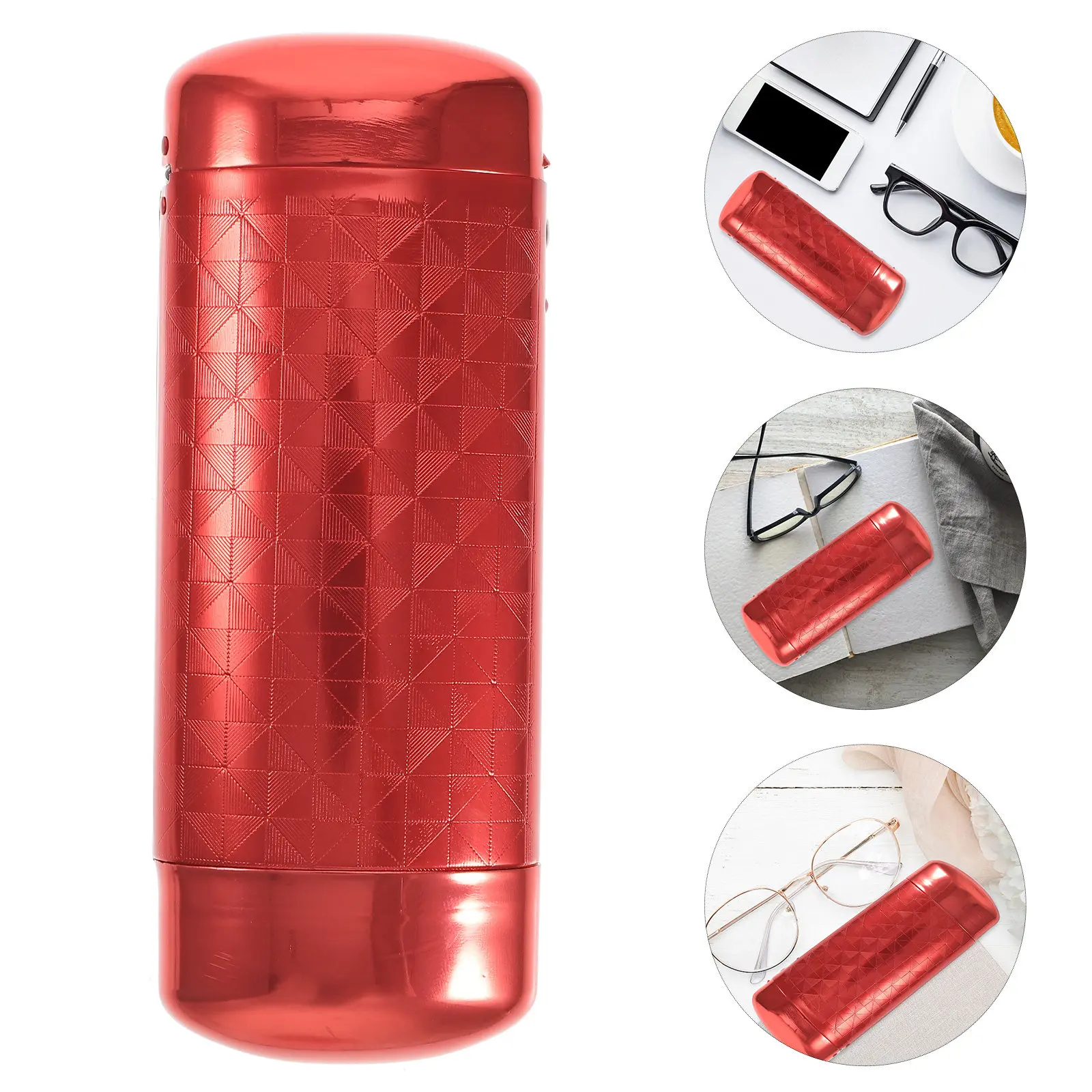 

Sturdy Aluminum Eyeglasses Case Hard Shell Compact Storage Box for Glasses Sunglasses Protection Against Water Dirt Damage