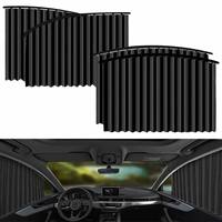 4pcs/set Car Side Curtain Adjustable Car Window Sun Screen Shades Auto Window Sun Shade Privacy Sun UV Protection Window Shield