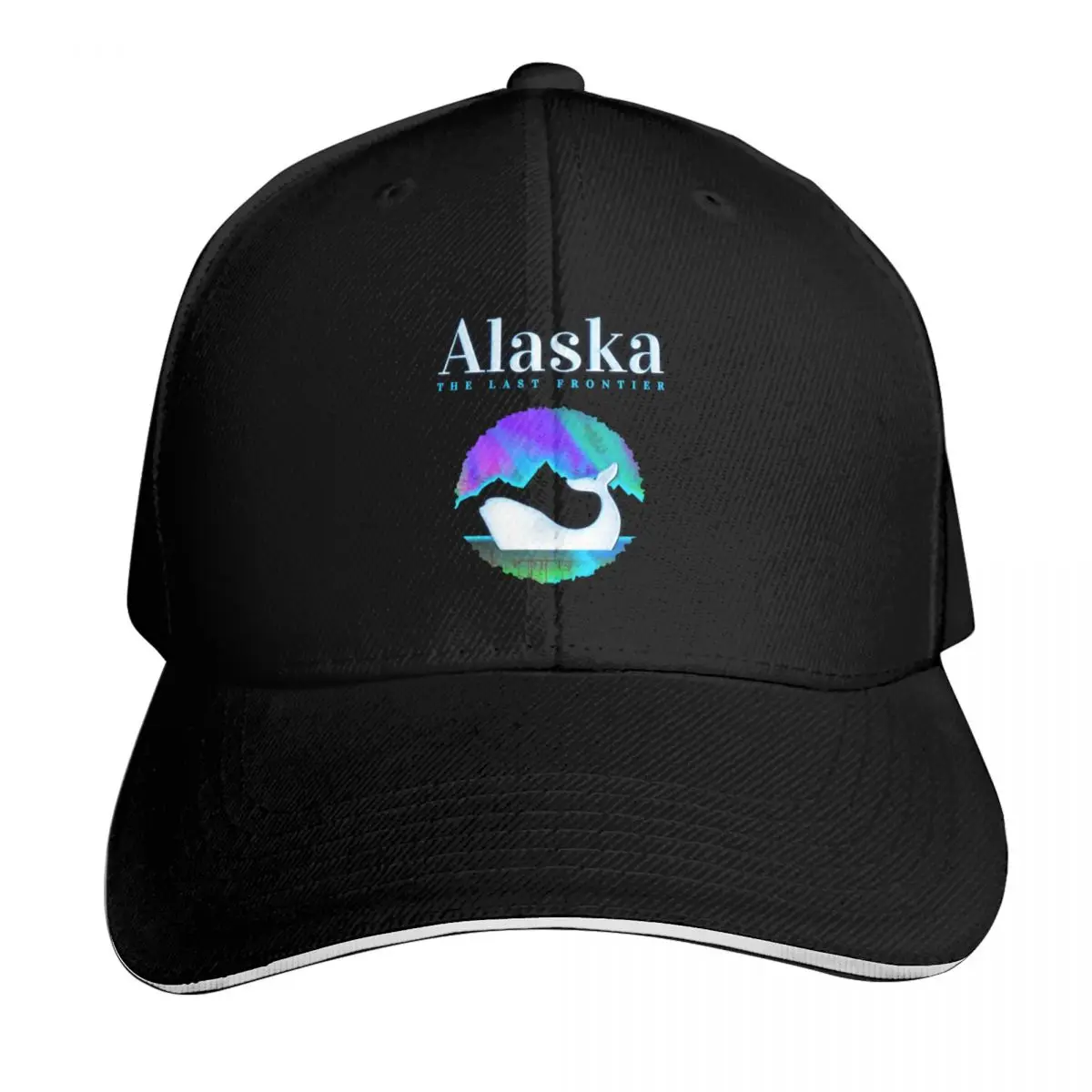 Alaska The Last Frontier Funny Alaska Northern Lights Orca Whale Baseball Cap Men Women Casual Summer Sport Sun Cap