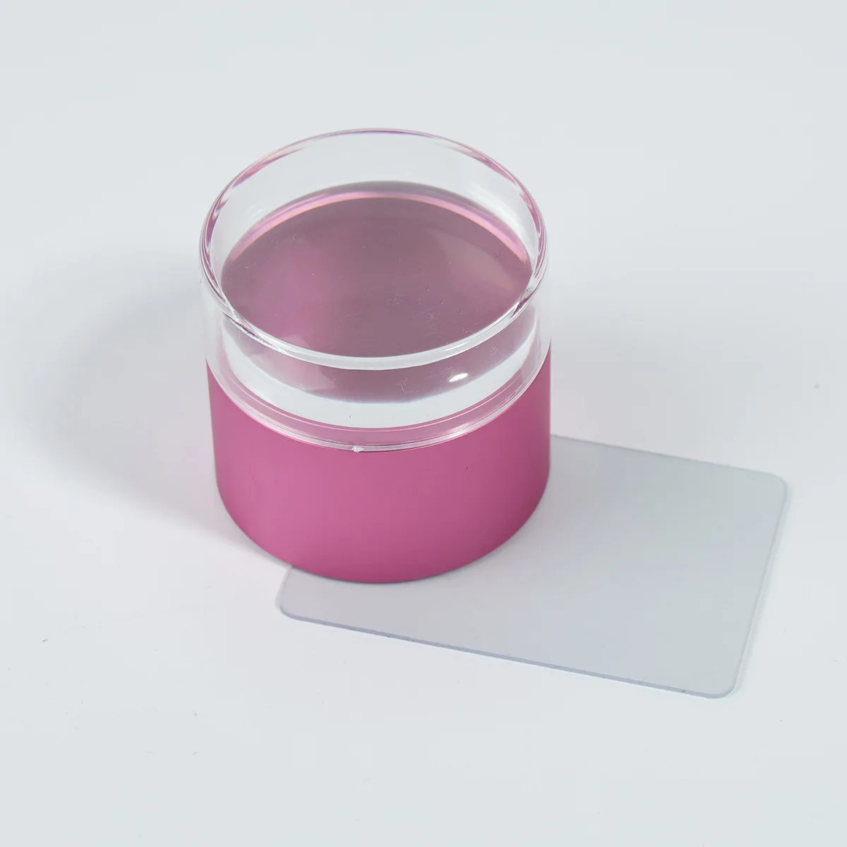 4cm Round Jelly Silicone Metal Nail Art Stamper Clear Stamper For Stamping Polish Printing French Manicure Nail Art Stamp Tools