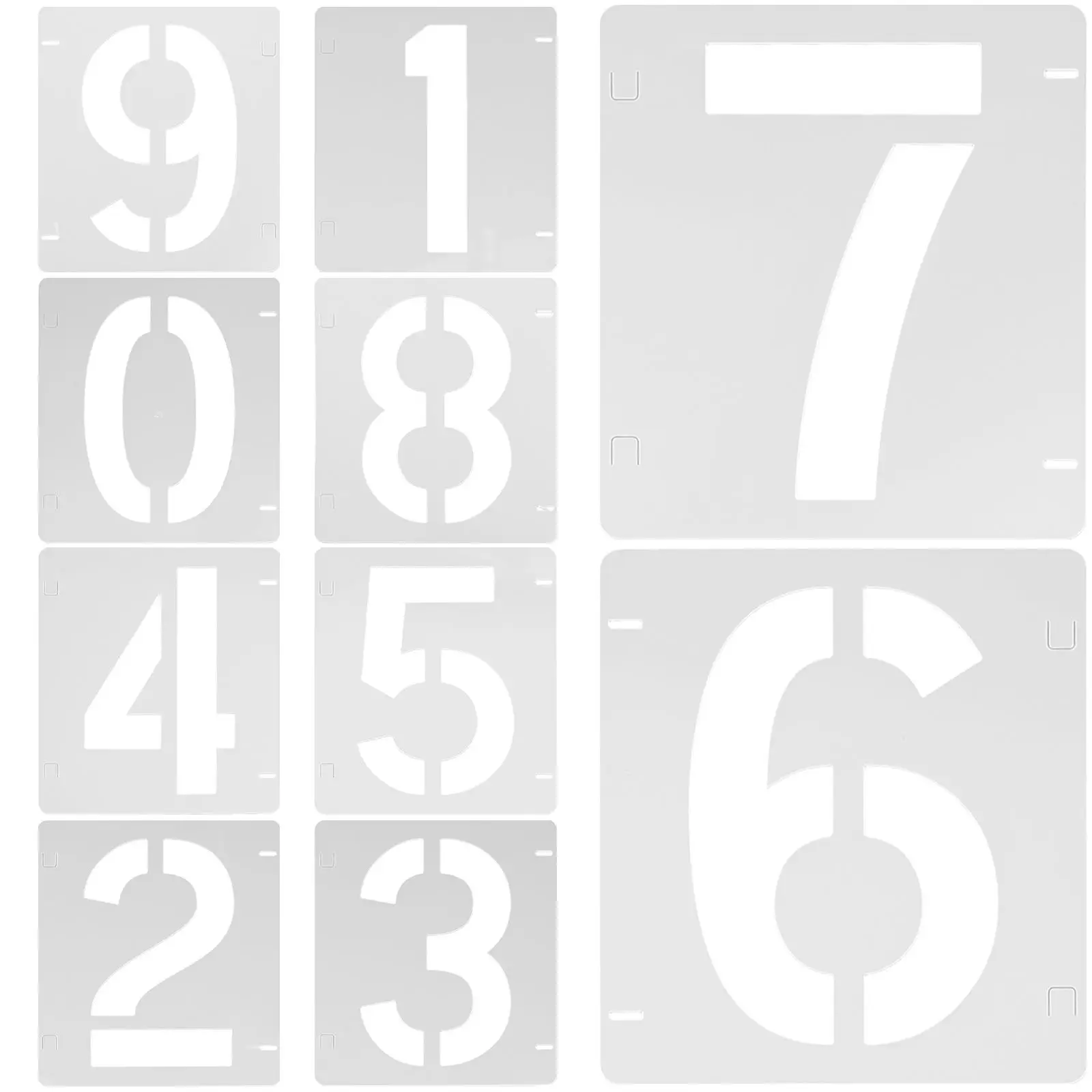 Digital Template Number Templates Drawing Stencils Kids Painting Plastic for Crafts