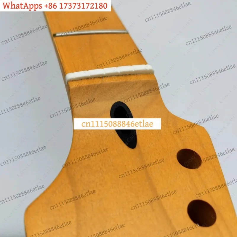 Canadian Maple ST Guitar Neck 22 Frets Matte Yellow Rosewood Fingerboard Bone Nut