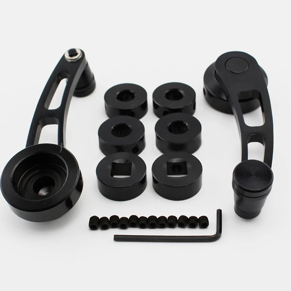 

4Pcs Car Crank Car Window Accessories Interior H Replacement Aluminum Alloy Manual Windshield Interior Door Lever Universal
