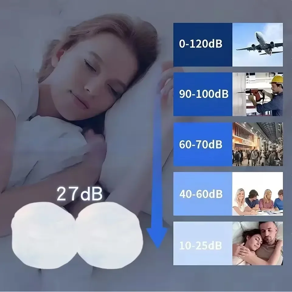 لينة قابلة للتشكيل سيليكون النوم سدادات عزل الصوت قابلة لإعادة الاستخدام الحد من الضوضاء سدادة الأذن السباحة مقاوم للماء الأذن المقابس مع صندوق