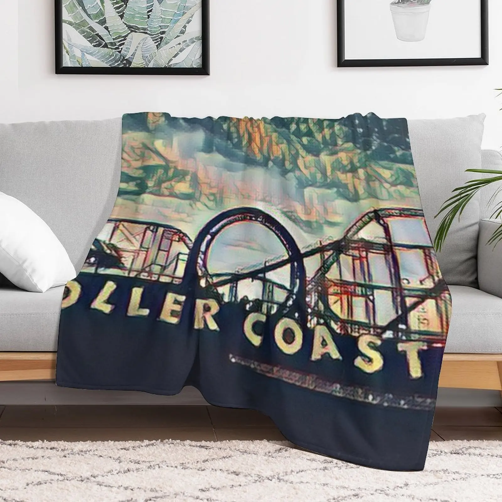 The Last Roller Coaster Altered Photo Throw Blanket Luxury Throw Sofas Blankets