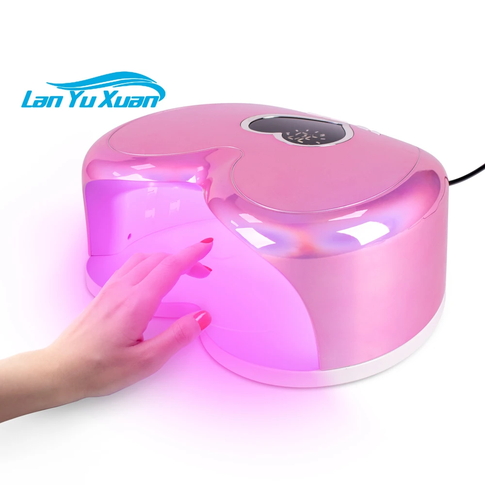 

2026 96W Heart Shape LED Lamp Nails Pink Dryer Lamp Powerful Gel Polish Dryer Electric Nail Dryer Tool