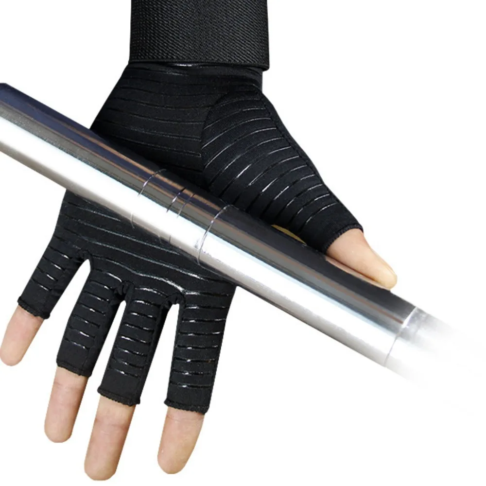 Sports Breathable Silicone Non-slip Gloves Copper Fiber Wear-resistant Half-finger Gloves Strappy Bike Gloves Women