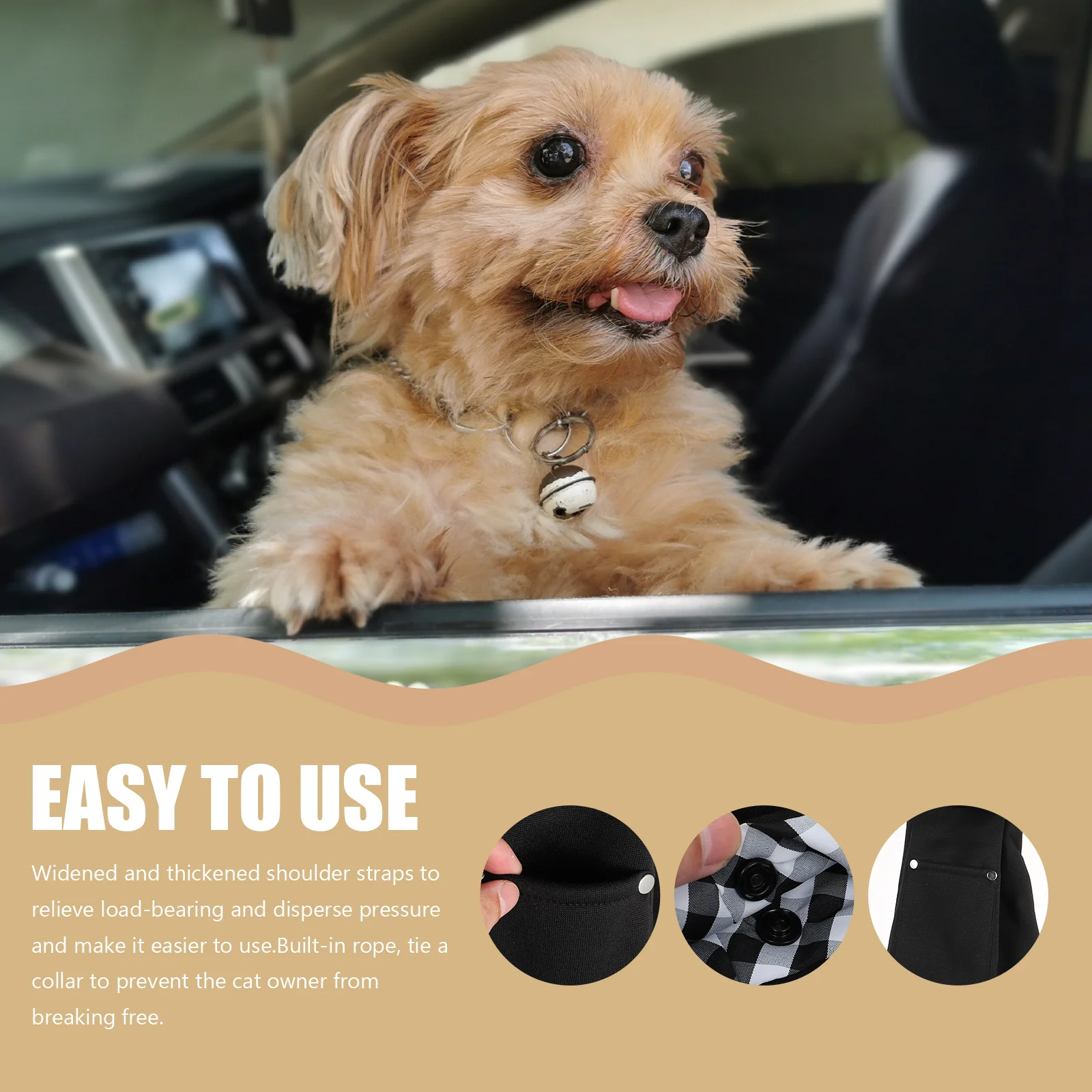 

Pet Out Bag Portable Polyester Pouch Dog Cage Sling Carrier Lightweight Durable Breathable Comfortable Safe Outdoor Hiking