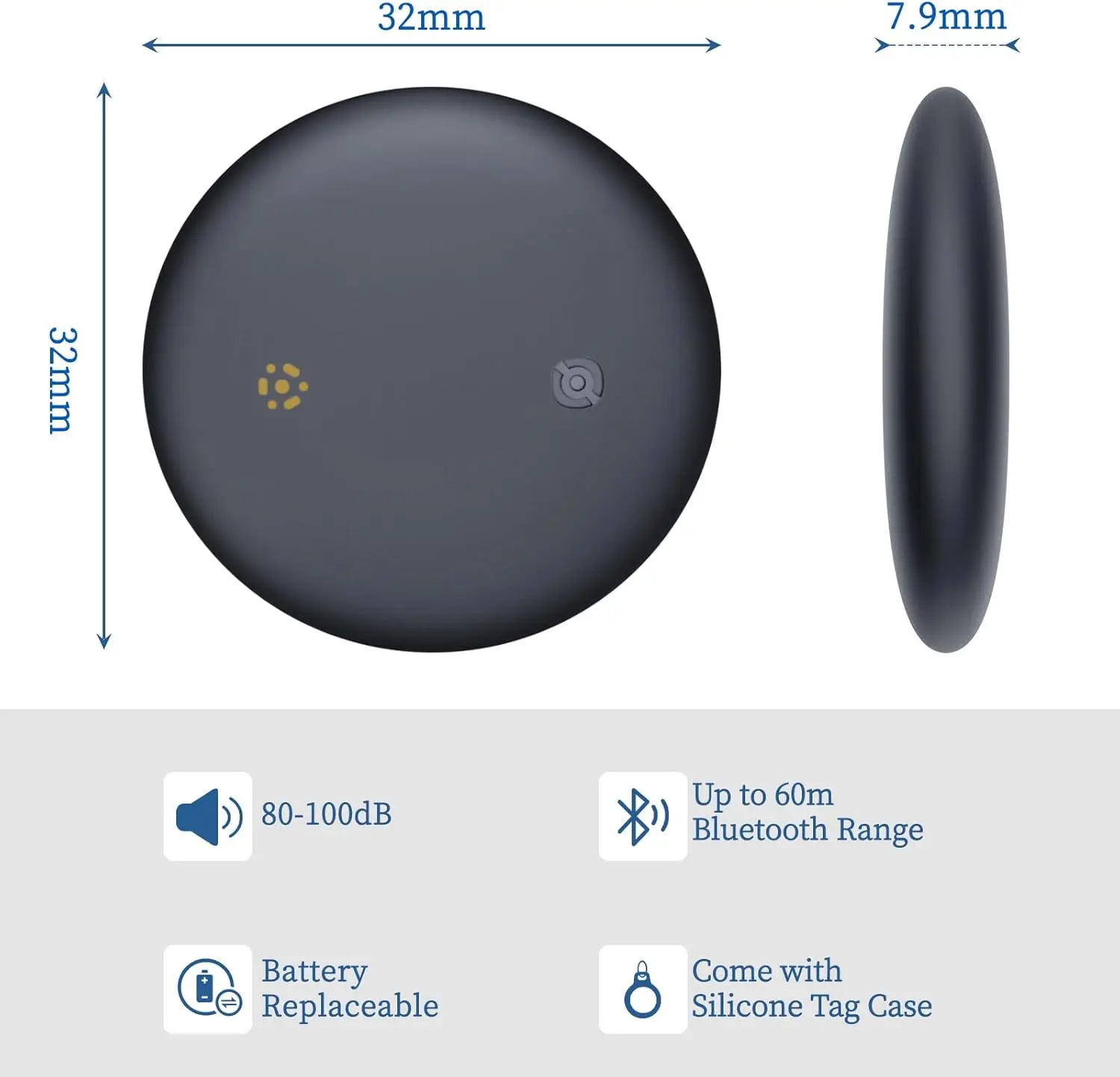 علامة تعقب بلوتوث لـ Android Key Finder المتوافقة مع Google Find My Tracking Tag Item Finders للمفاتيح والأمتعة وحقيبة السفر