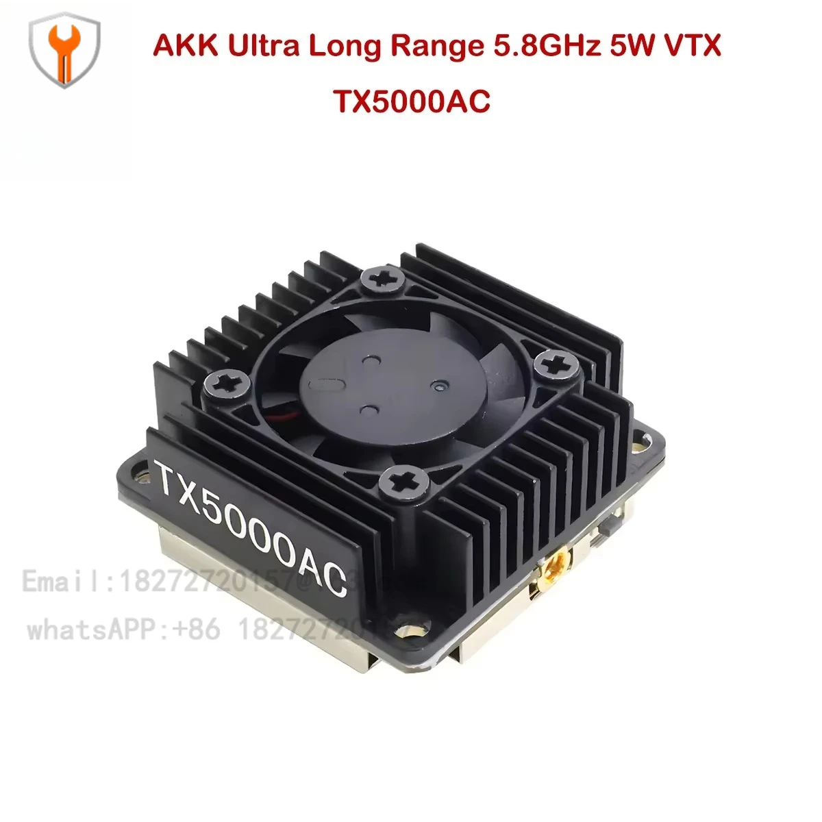 AKK TX5000AC 5W 4.9g-6.1g 96CH Ultra Long Range Full Channel FPV VTX Image Transfer Plastic Material RC Parts and Accs