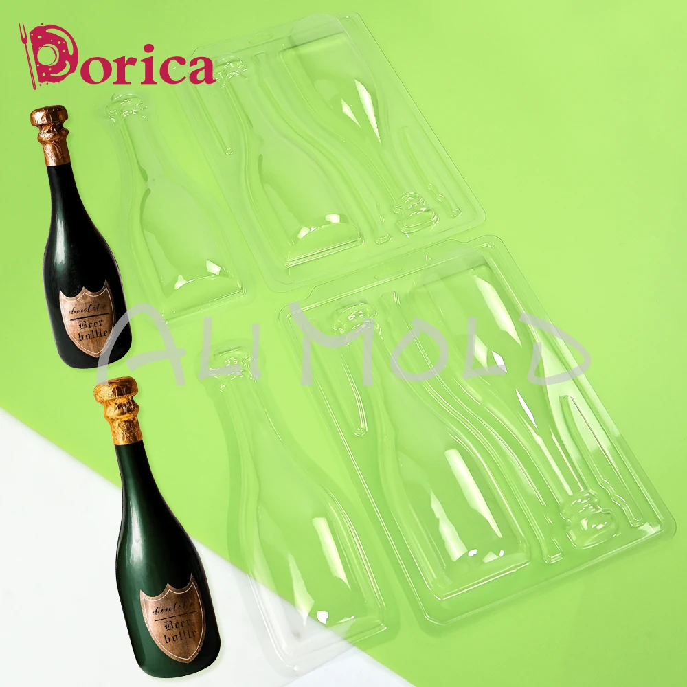 Champagne Beer Bottle Mold  Plastic Chocolate Mould DIY Buttercream Candy Cake Decorating Tools Kitchen Bakeware Accessories