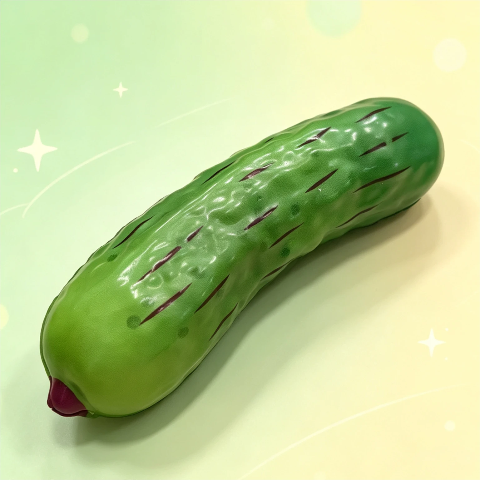 Hot Selling PU Slow Rising Squishy Toy, Realistic Cucumber Fruit Squeeze Stress Relief Decompression Fidget Toy Prop Model