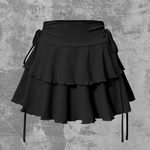 High Waisted Maxi Skirt for Women -black