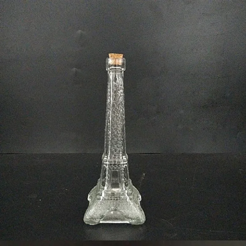 23CM large  Nordic Zakka Colored  Eiffel Tower Glass Vase Home Decoration Colorful for Office Accessories Decoratoin